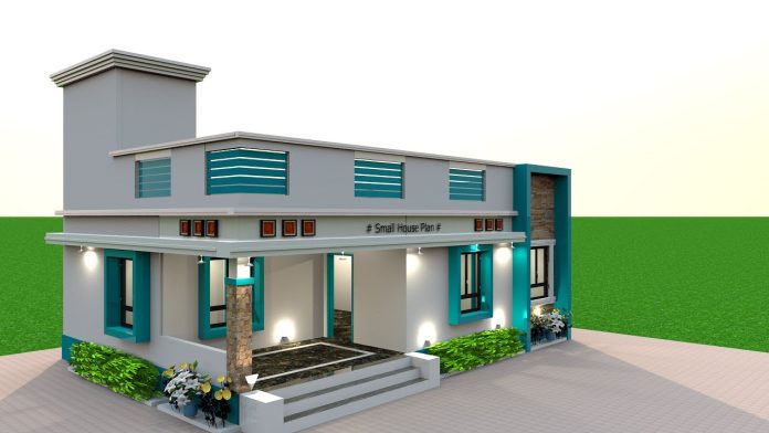 simple home design in village